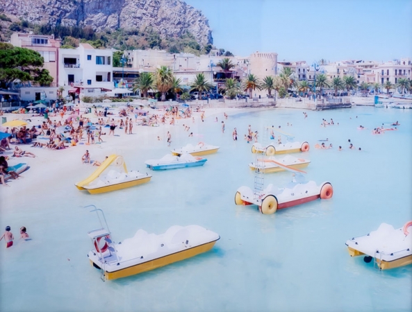 Massimo Vitali<br /> <em>Mondello Paddle Boat&nbsp;</em>(#2783)<br /> Chromogenic print with Diasec mount&nbsp; &nbsp;<br /> 36 x 46.5" &nbsp; &nbsp;Edition of 35