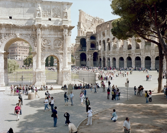 Massimo Vitali<br /> <em>Titus Arch Pine Tree, Rome&nbsp;</em>(#3092), 2008<br /> Chromogenic print with Diasec mount&nbsp; &nbsp;<br /> Edition of 6