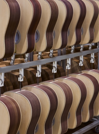 Christopher Payne, Martin Guitars, Hanging Guitars Before Lacquering, 2020