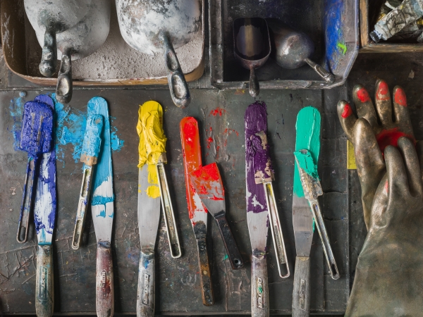 Christopher Payne, Gamblin, Mixing Knives, 2018