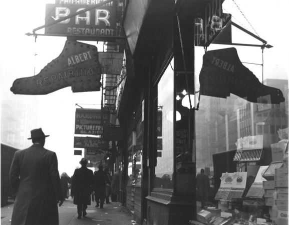 Benn Mitchell, Reflection of Shoe in Window, 1951