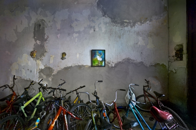 Jeffrey Milstein<br /> <em>Bicycle Shop, Cinefuegos, Cuba, </em>2004<br /> Archival pigment prints<br /> 16 x 24" &nbsp; &nbsp;Edition of 15<br /> 22 x 33" &nbsp; &nbsp;Edition of 5