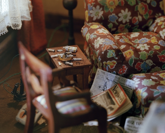 Corinne Botz<br /> <em>Living Room (Cigarettes), 1999 - 2004</em><br /> Chromogenic print<br /> 11" x 14" &nbsp; &nbsp;Edition of 6 (plus 2 APs)