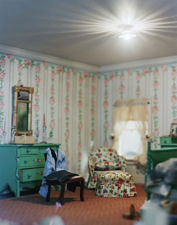 Corinne Botz<br /> <em>Striped Bedroom (Chair with Clothes), 1999 - 2004</em><br /> Chromogenic print<br /> 11 x 14" &nbsp; &nbsp;Edition of 3 (plus 2 APs)<br /> 30 x 40" &nbsp; &nbsp;Edition of 3 (plus 2 APs)