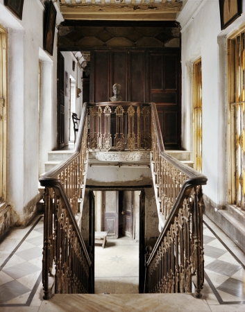 Laura McPhee<br /> <span style="font-size:12px;"><em><span style="font-family: arial, sans-serif;">Stairwell, Monmotho Ghosh House, North Kolkata, 2009</span></em></span><br /> Archival Pigment Ink Prints<br /> 50 x 40" Edition of 5 <br />Additional sizes available, please contact gallery for more information
