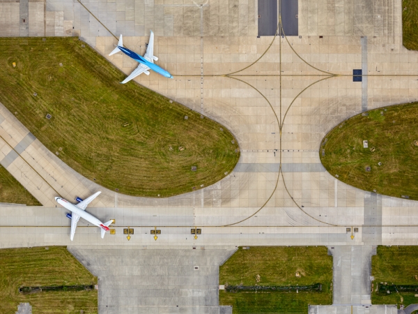 <strong>Jeffrey Milstein</strong><br /> <em>Gatwick 2 Planes, </em>2017<br /> Archival pigment print<br /> 52.5 x 70 inches<br /> Edition of 10<br /> Additional sizes avaible, please contact gallery for more information