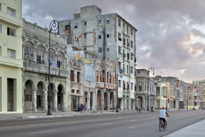 Jeffrey Milstein<br /> <em>Bicycle on the Malecon, Havana, Cuba, </em>2004<br /> Archival pigment prints<br /> 16 x 24" &nbsp; &nbsp;Edition of 15<br /> 22 x 33" &nbsp; &nbsp;Edition of 5<br /> 30 x 40" &nbsp; &nbsp;Edition of 8<br /> 42 x 56" &nbsp; &nbsp;Edition of 5