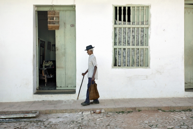 Jeffrey Milstein<br /> <em>Man with Cane, Trinidad, Cuba, </em>2004<br /> Archival pigment prints<br /> 16 x 24" &nbsp; &nbsp;Edition of 15<br /> 22 x 33" &nbsp; &nbsp;Edition of 5