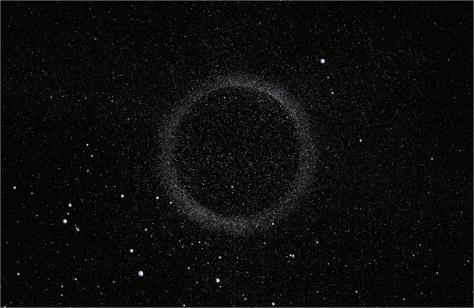 Michael Najjar<br /> <i>space debris II</i>, 2012<br /> Hybrid photography, archival pigment print, diasec, custom-made aluminum frame<br /> <span style="font-family: Helvetica;">26.5 x 40" &nbsp; &nbsp; &nbsp; Edition of 6<br /> 51.5 x 79.5" &nbsp; &nbsp;Edition of 6</span><br /> <br /> <br />