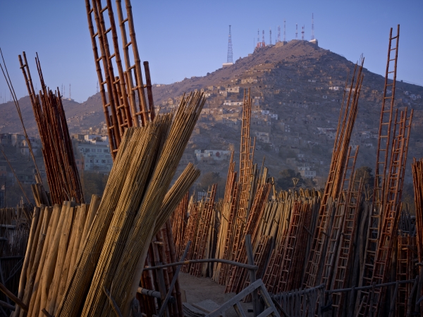 Simon Norfolk<br /> <em>Shop For Construction Materials. American Surveillance Antennae On The Hills, Kabul, </em>2010<br /> Archival pigment ink prints<br /> 20 x 24" &nbsp; &nbsp;Edition of 7 (plus 2 APs)<br /> 40 x 50" &nbsp; &nbsp;Edition of 7 (plus 2 APs) 