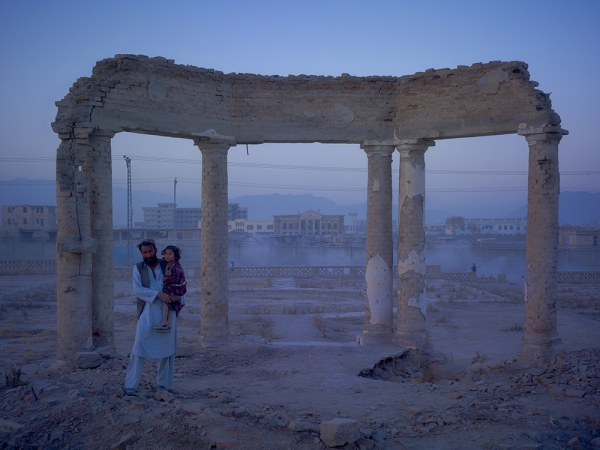 Simon Norfolk<br /> <em>Homeless Family from Hazarajat, Camped in the Grounds of the Old Presidential Palace, </em>2010<br /> Archival pigment ink prints<br /> 20 x 24" &nbsp; &nbsp;Edition of 7 (plus 2 APs)<br /> 40 x 50" &nbsp; &nbsp;Edition of 7 (plus 2 APs)