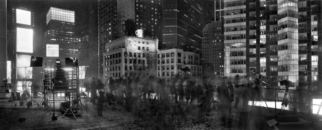 Matthew Pillsbury<br /> <em>Above Times Square, New Year's Eve from the Mariott Marquis, New York, </em>2012<br /> Archival pigment ink prints<br /> 12.5 x 30.8" &nbsp;&nbsp; Edition of 20<br /> 31.5 x 77.7"&nbsp;&nbsp;&nbsp; Edition of 10<br /> 43 x 106"&nbsp;&nbsp;&nbsp;&nbsp;&nbsp;&nbsp;&nbsp; Edition of 3