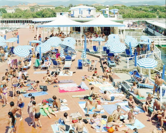 Massimo Vitali<br /> <em>Livorno Bagni Lido&nbsp;</em>(#1463), 2006<br /> Chromogenic print with Diasec mount and wooden frame<br /> 71 x 95" &nbsp; &nbsp;Edition of 6