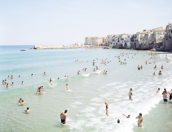 Massimo Vitali<br /> <em>Cefalu First Surf&nbsp;</em>(#3196), 2008<br /> Chromogenic print with Diasec mount and wooden frame<br /> 71 x 95" &nbsp; &nbsp;Edition of 6