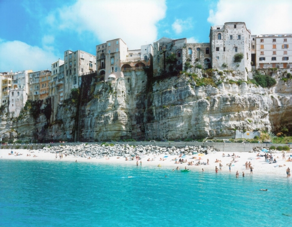 Massimo Vitali<br /> <em>Tropea Stones&nbsp;</em>(#4876), 2015<br /> Chromogenic print with Diasec mount and wooden frame<br /> 71 x 95" &nbsp; &nbsp;Edition of 6