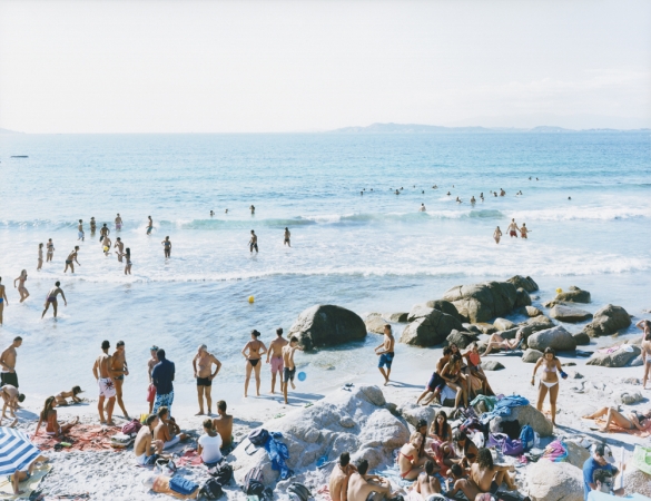 Massimo Vitali<br /> <em>Bassa Trinità Blue Ball </em>(#4798), 2013<br /> Chromogenic print with Diasec mount<br /> 74 x 96" &nbsp; &nbsp;Edition of 6