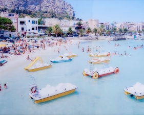 Massimo Vitali<br /> <em>Mondello Paddle Boat&nbsp;</em>(#2783)<br /> Chromogenic print with Diasec mount&nbsp; &nbsp;<br /> 36 x 46.5" &nbsp; &nbsp;Edition of 35