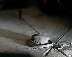 Corinne Botz<br /> <em>Garage (Hat), 1999 - 2004</em><br /> Chromogenic print<br /> 11" x 14" &nbsp; &nbsp;Edition of 6 (plus 2 APs)