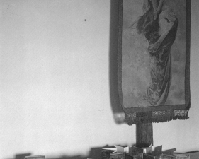 Regina DeLuise<br /> <em>Madonna and Giotto, Cortona, Italy (#210)</em><br /> 10 x 8"<br /> Platinum-palladium print on Japanese rice paper<br /> Signed, dated and numbered on recto<br /> Edition of 15