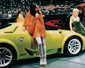 Jacqueline Hassink<br /> <em>Lancia girl 2, Geneva International Geneva Motor Show Geneva, Switzerland (March 1, 2005)</em><br /> Chromogenic prints<br /> 37.5 x 31" &nbsp; &nbsp;Edition of 7<br /> 60 x 49" &nbsp; &nbsp;Edition of 7