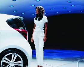 Jacqueline Hassink<br /> <em>Toyota girl 1, Frankfurt 2007 International Motor Show Frankfurt am Main, Germany (September 11, 2007)</em><br /> Chromogenic prints<br /> 37.5 x 31" &nbsp; &nbsp;Edition of 7<br /> 60 x 49" &nbsp; &nbsp;Edition of 7