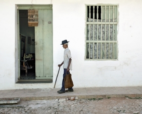 Jeffrey Milstein<br /> <em>Man with Cane, Trinidad, Cuba, </em>2004<br /> Archival pigment prints<br /> 16 x 24" &nbsp; &nbsp;Edition of 15<br /> 22 x 33" &nbsp; &nbsp;Edition of 5