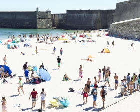 Massimo Vitali<br /> <em>Praia da Torres Fortress Europe&nbsp;</em>(#D0011), 2016<br /> Digital C print with Diasec mount<br /> 71 x 92" &nbsp; &nbsp;Edition of 6